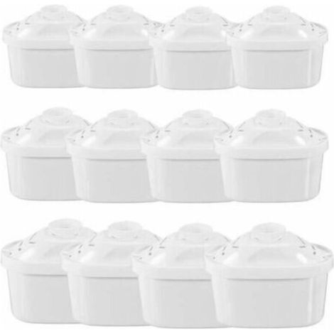 Cartouche Filtrante pour Carafe Pack 12 Filtres à eau Universel pour Brita Maxtra Carafe Filtrante Bouilloire--
