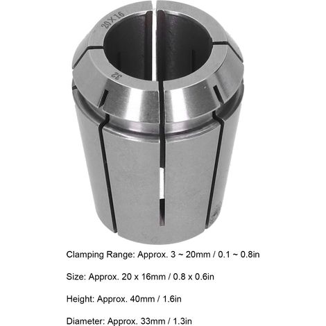 ER32-2016mm Hochpräzisions-Federfutter ER32 für Graviermaschinen und Bohrmaschinen mit einer hohen Präzision von 0,008 mm. (1/5)