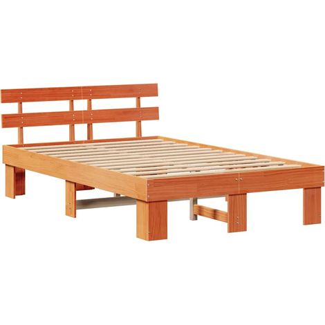 Lit double,Lit adulte,Cadre de lit avec tête de lit Marron 120 x 190 cm CFW2381029 (1/5)