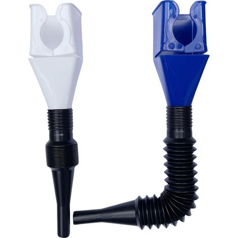 Ensemble de 2 entonnoirs rétractables pour automobiles – Entonnoirs à carburant pour vidange d'huile, remplissage d'essence, de liquide de refroidissement et d'eau dans les voitures (1/5)