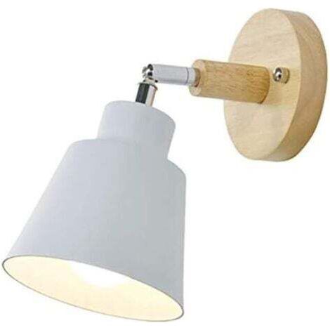 Luminaires Applique Murale Industrielle- Applique Murale Interieur Vintage pour Enfants, Lampe de Chevet Convient pour Chambre à Coucher Bar Restaurant Loft Lampe (Blanc)-- (1/5)