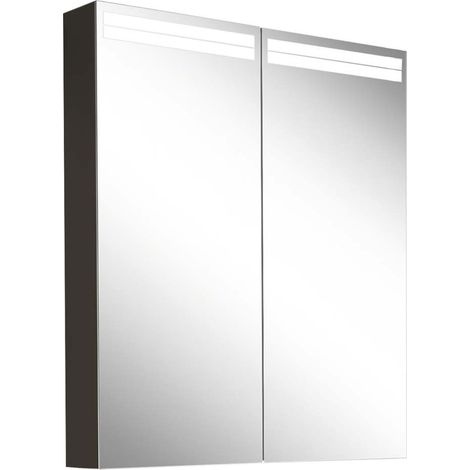 Armario con espejo iluminado Schneider ARANGA TW, 2 puertas,