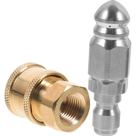 Tête de Pulvérisation pour Tuyau D'arrosage 2 Pièces 1/4 Pouce Acier Inoxydable, Raccord Rapide à Emboîtement, Pression Jusqu’à 5000 Psi et 350 °f (1/5)