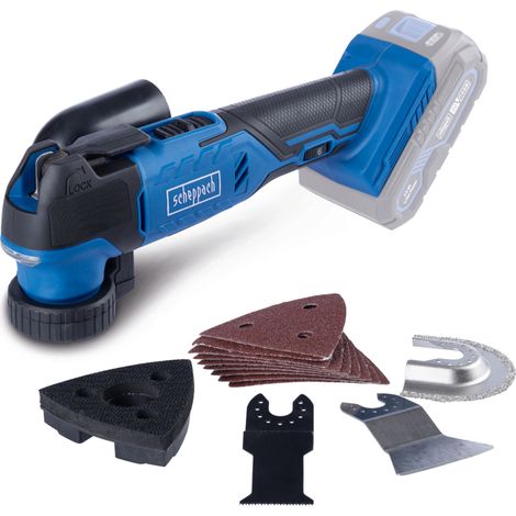 Scheppach Outil Multifonction sans fil IXES 20V - C-MT40-X - 40000min-1 - Fixation rapide - Multiples positions - Idéal pour gaucher ou droitier - Vendue sans batterie ni chargeur