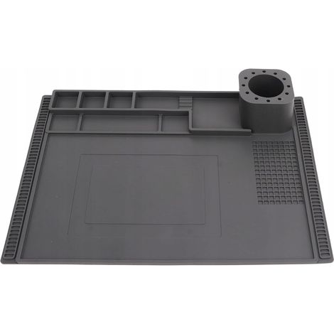 FixZone ProSilica ESD 40x30 – Tapis Silicone Antistatique  40 x 30 cm, résistance 500°C, 120 compartiments  Réparation électronique