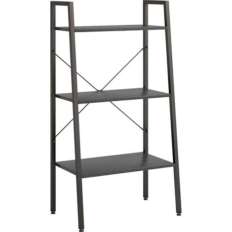Maison Exclusive - Standregal mit 3 Böden Schwarz 56x35x108 cm (1/5)