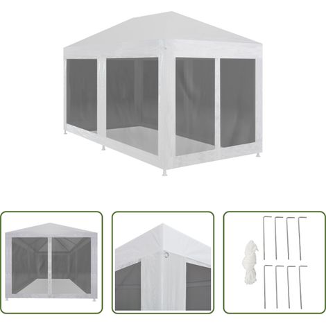 Mesh-Seitenwand - Partyzelt mit 6 Mesh-Seitenwänden 6 x 3 m (1/5)