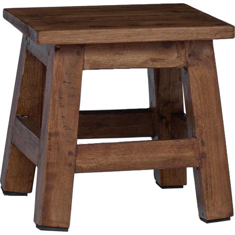 Hocker Natur 26 x 26 x 26 cm Mahagoni Holz vidaXL