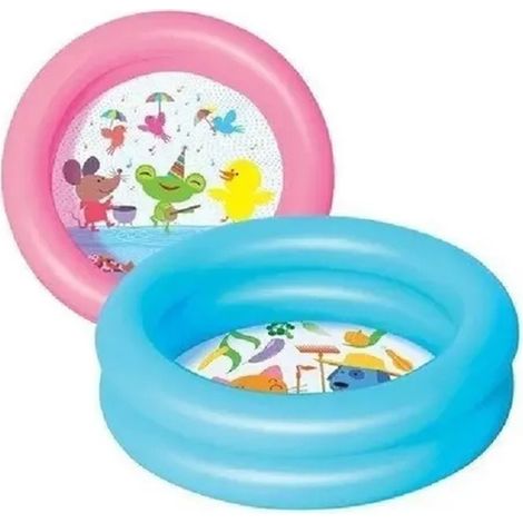 Trade Shop - Piscina Per Bambini 2 Anni+ Baby 2 Anelli Fondo Disegnato 61x15cm 2 Colori 51061 - (1/5)