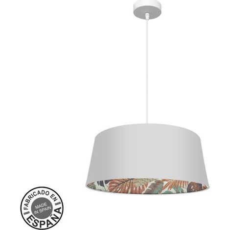 FABRILAMP Lampe de Deckenpendellampe 50d Tunez 1xe27 Weiß/Weiß-geprägt (1/2)