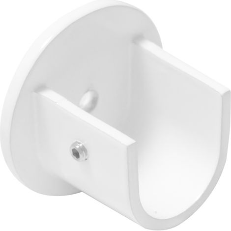 Soporte Zirconio Lateral Para Barras Ø 20 mm. Acabado Blanco (2 Piezas)