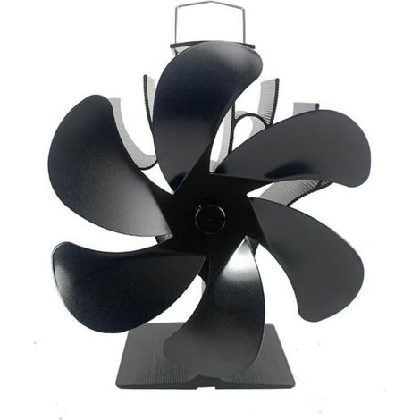 Ventilatore stufa, 6 pale di ventilatore, camino, ventilatore stufa a legna dal design intelligente, contribuendo ad un riscaldamento più rapido negli spazi di vita (1/5)