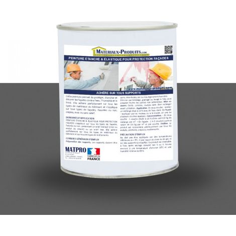 Peinture étanche & élastique pour protection façade - 20 Kg Gris ardoise - MATPRO