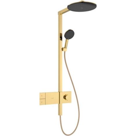 Hansgrohe Raindance Alive S - Conjunto de ducha con termostato, diámetro 30 cm, 3 jets, EcoSmart, acabado oro pulido 24583990 (1/3)