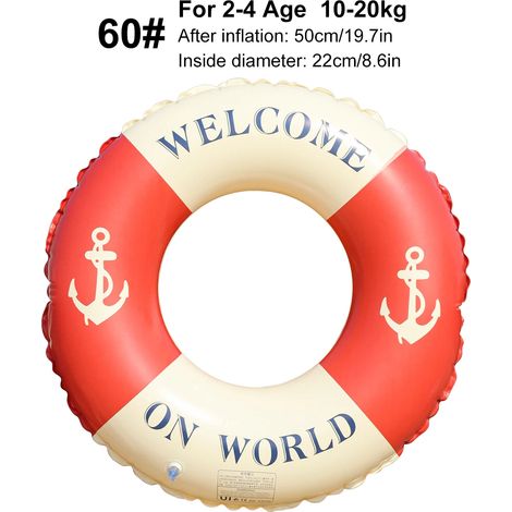 (60) Bouée gonflable pour piscine, anneau de natation, radeau aquatique, convient aux plages, aux lacs et aux bains de soleil. (1/2)