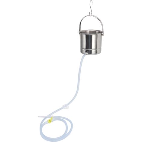 Kit de seau à lavement en silicone 1,6L avec tuyau, buses et sac de rangement pour hydrothérapie du côlon (1/5)