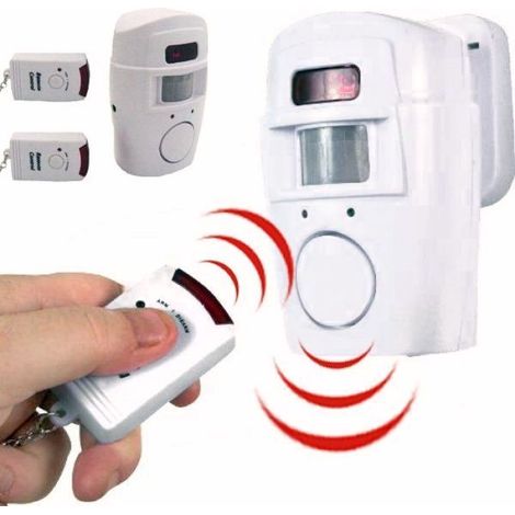 ANTIFURTO ALLARME CON SENSORE SIRENA 105 DB 2 TELECOMANDI CASA UFFICIO NEGOZIO