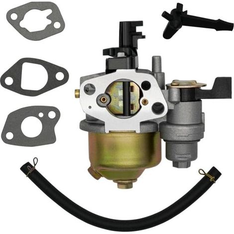 Carburateur 19mm Kit pour Honda GX160 GX200 GX120 5.5HP 6.5HP, Carbu pour Moteur 168F 170F 196cc 212cc avec Joints Durite, pour Groupe Électrogène SDMO, Motoculteur Pubert, Pompe (1/4)