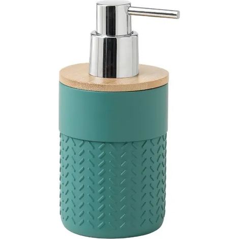 Dosasapone Thea Seifenspender aus grünem Bambus und Resin 15 x 8,5 x 7,5 cm (1/4)