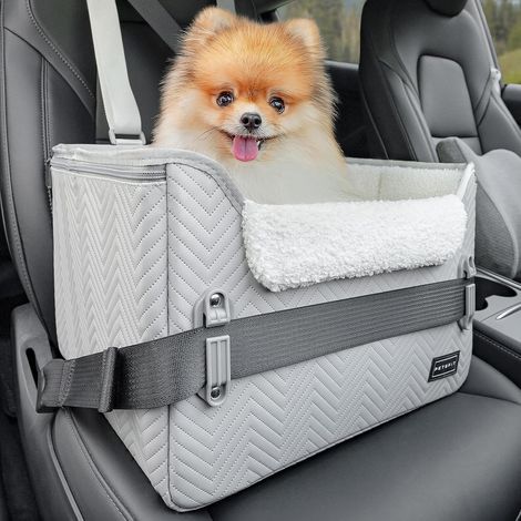 Siège auto stable et sûr, clip de ceinture de sécurité, panier et coussin lavable (1/5)
