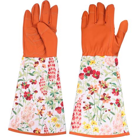Guantes de jardinería de manga larga para protección laboral, con flexibilidad y transpirabilidad. (1/5)