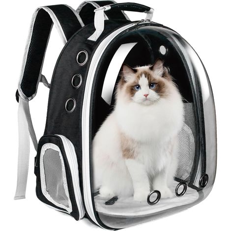 Sac à dos pour chat, sac à dos pour animaux de compagnie, capsule spatiale transparente portable, sac pour animaux, accessoires pour chat, sac à dos respirant