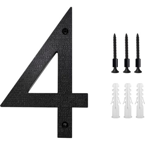 Chiffres Adresse Extérieur - 12.5 cm - En ABS Noir Mat - Pour Jardin Boîte Aux Lettres Façade Maison - Lot de 1 (1/5)