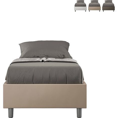 Lit coffre simple avec sommier 80x190 chambre d'enfant Azelia S Beige - Modèle standard (1/5)