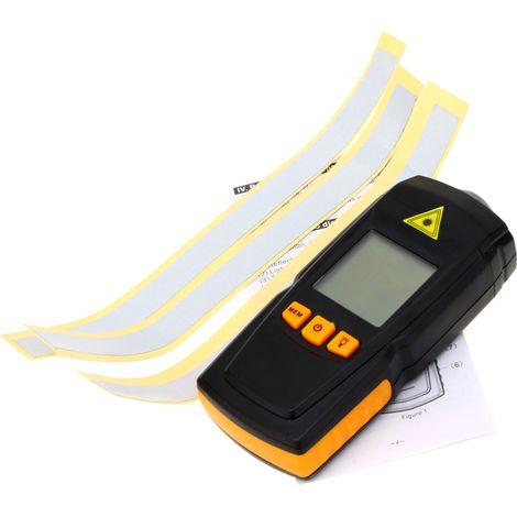 Tachymètre laser numérique sans contact GM8905, testeur de tachymètre, large plage de mesure 2,5-99 999 tr/min, écran LCD (1/2)