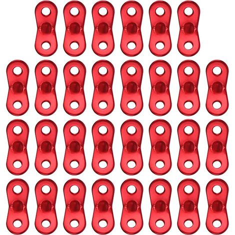 Tendeurs Corde,30 Pièces Ajusteur Camping Tente Alliage D'aluminium Tente Cordon Tendeurs Ajusteur Deux Trous Pour Tente Bâche Camping Randonnée Et Autres Activités De Plein Air. (1/5)