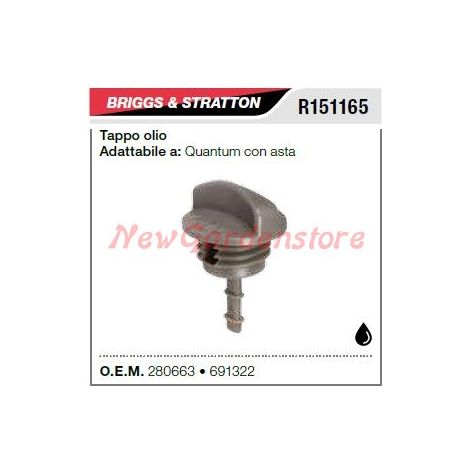 Tappo olio B&S tagliaerba rasaerba tosaerba QUANTUM con asta R151165