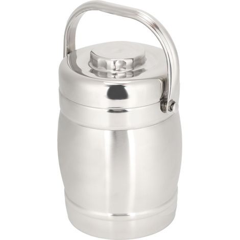Boîte-repas isotherme en acier inoxydable 1,4L, forme tonneau, vide pour conservation