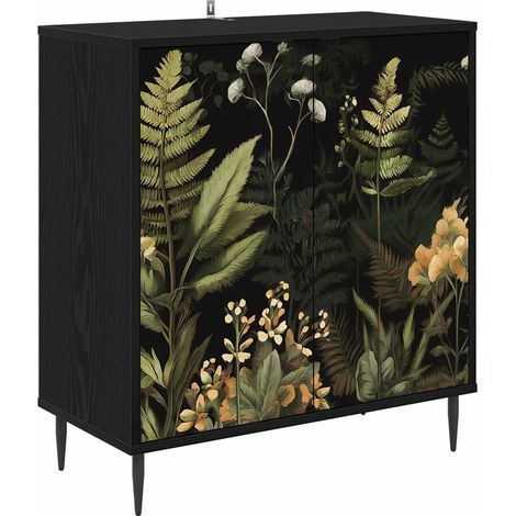 Aparador RHENEN Roble Negro 69 x 33 x 76 cm vidaXL (1/5)