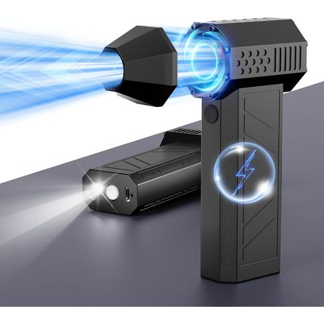 Druckluftgebläse, elektrisches Gebläse mit 130.000 U/min zur Reinigung von Tastaturen und PCs, kabelloses Mini-Gebläse mit 4 einstellbaren Geschwindigkeiten und LED-Licht, wiederaufladbares Gebläse fü (1/5)