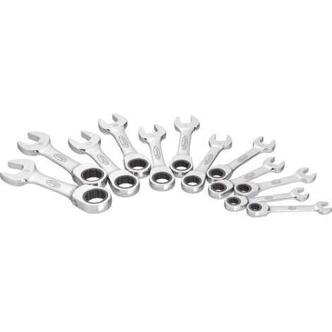 VIGOR  Set di chiavi combinate a cricchetto  corte  12 pezzi  (1/4)