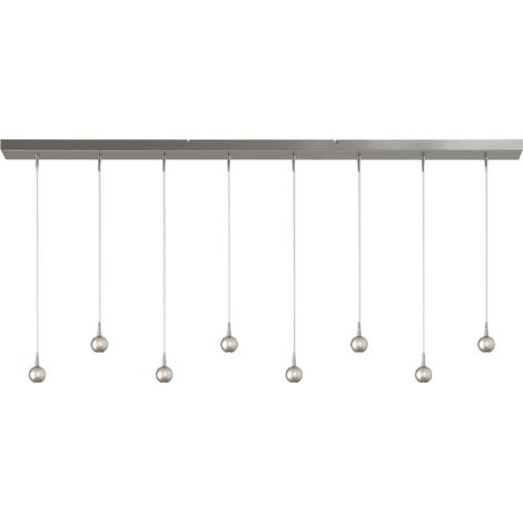 Lampe suspendue à 8 lampes Talana nickel Ø 6cm DTW - 2411-37-37-160-8 (1/3)