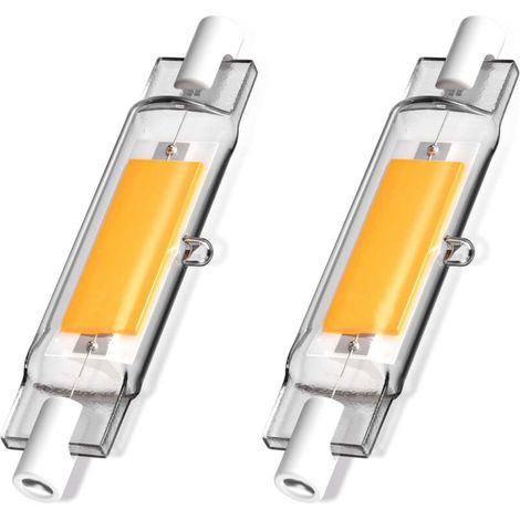 5W R7S 78MM Ampoule LED de J78 COB filament, 500 lumens 360 degrés, ampoule halogène 30W 48W 50W équivalent, parfait pour maison, cuisine, pièce, balcon, bureau, etc (2pcs, Blanc Froid 6000K) (1/5)