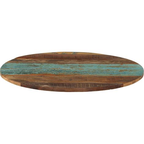 Maison Exclusive - Tischplatte Rund 60 cm 15-16 mm Altholz Massiv (1/5)