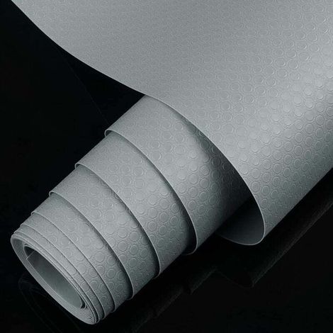 Schubladeneinlage, grau, rutschfest und nicht klebend, zur Selbstanbringung an Kühlschrank, Schrank oder Regal, aus EVA-Kunststoff, zum Schutz der Unterseite Ihrer Küchenspüle (0,45 x 5 m). (1/4)