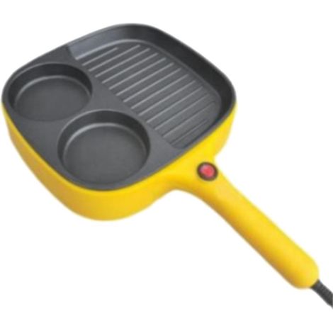 Poêle à omelette électrique 3 en 1, poêle à barbecue, cuiseur électrique, prise UE C-- (1/5)