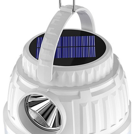 LED-Campinglampe, helle Notfall-Campinglampe, wiederaufladbare tragbare Zeltlampe, aufladbar über USB-C und Solarenergie, für den Einsatz zu Hause und im Freien (1/5)