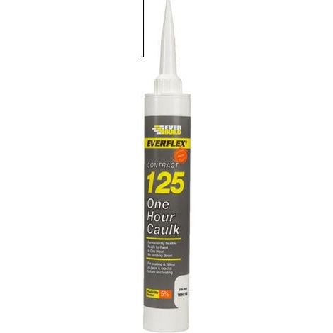Everbuild Sika One Hour Caulk 125 White 300ml EVB125C3 (1/10)