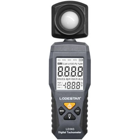 ALLIANDISLuxmètre numérique LD383, mesure 0-200 000 lux avec capteur de température, écran LCD, idéal pour photographie et plantes (1/5)
