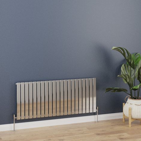 WarmeHaus Horizontal 600x1428mm Flat Panel Radiator Chrome Single (1/5)