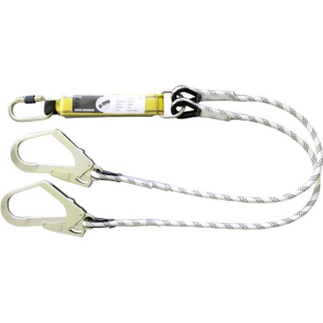 Longe double non réglable avec absorbeur d'énergie 1,5 m LEVAC 3801B15