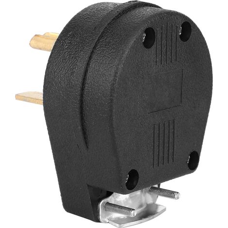 Fiche NEMA 6-30P prise industrielle 3 broches, nylon et laiton, 30A/250V, usage intensif, pour équipements électriques, connecteur mâle américain (1/5)