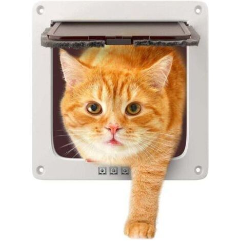 Cat flap with magnetic closure 4 positions for cats and small dogs-S (1/4)