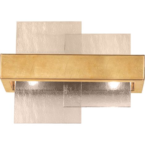 Kolarz RETTANGOLO Applique 2 Lumière Feuille d'Or (1/3)