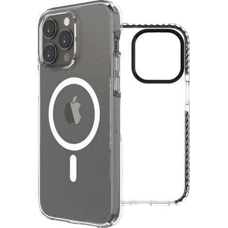 Coque Muvit Recycletek MagSafe Shockproof 3m pour Apple iPhone 14 Pro Max Transparente/Noire (1/5)