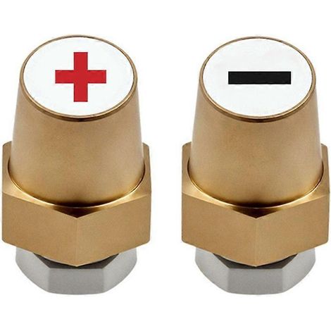 2 Stück professionelle Kfz-Batterieanschlussklemmen aus Messing, Batteriepoladapter